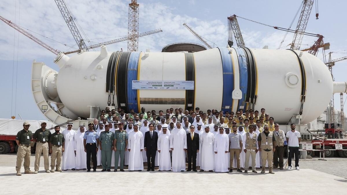Major components installed at the UAE nuclear plant
