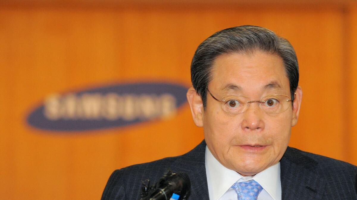 Lee Kun-Hee, former chairman of Samsung, who died last October.  Photo: AFP