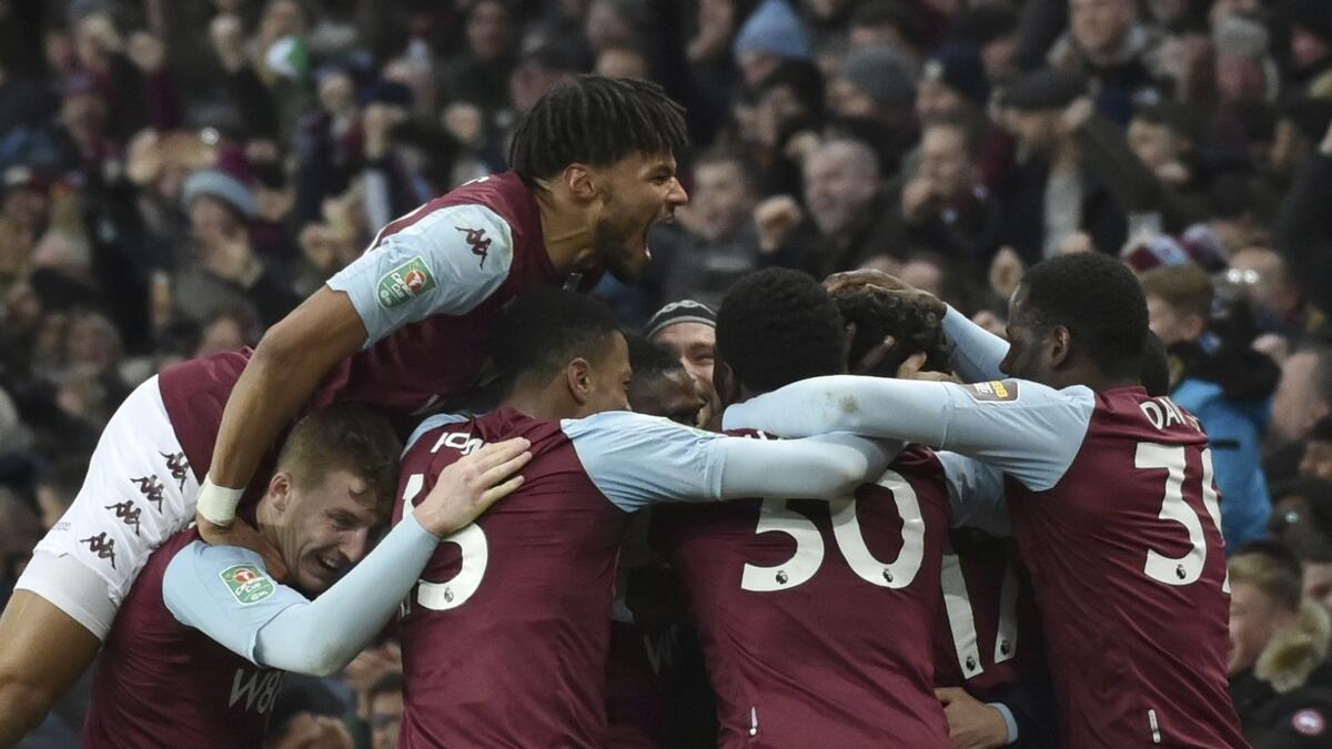 Trezeguet sparks wild celebrations as Aston Villa reach League Cup final