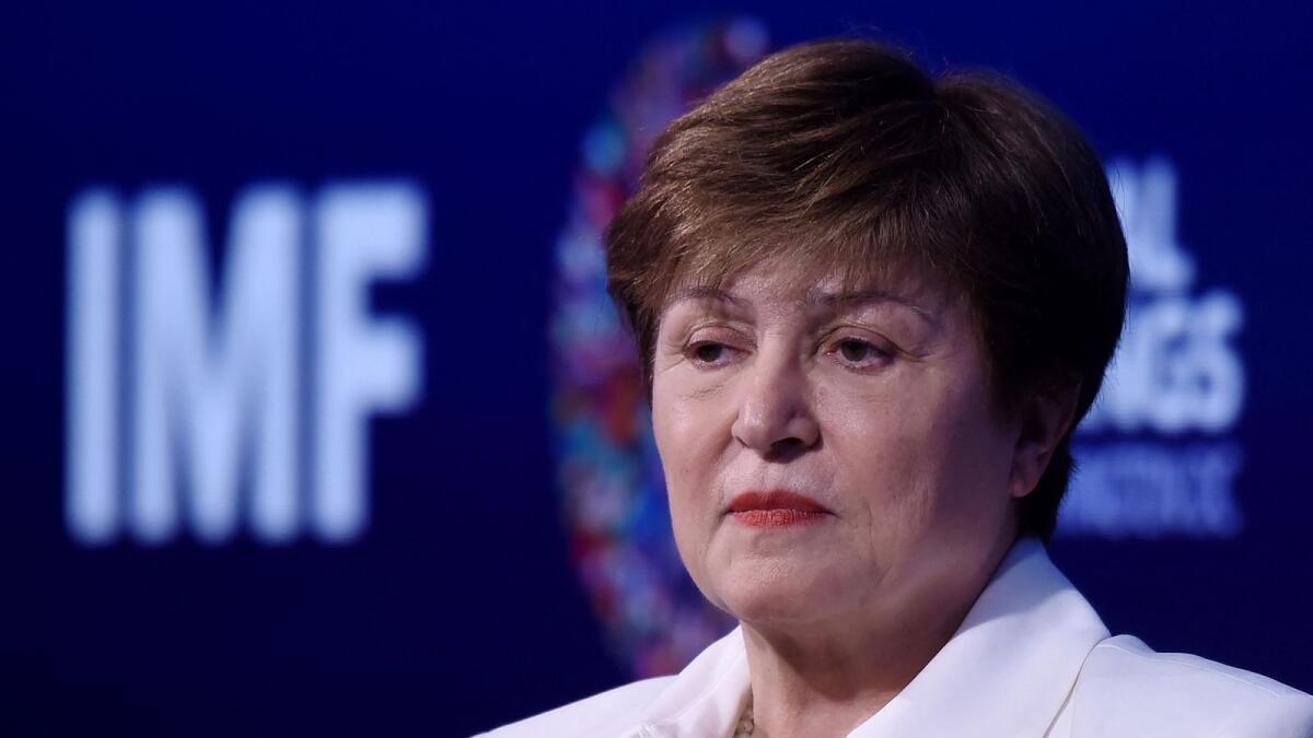 International Monetary Fund managing director Kristalina Georgieva said the total exposure of banks to Russia amounted to around $120 billion, an amount that while not insignificant, was “not systemically relevant'. — AFP file photo