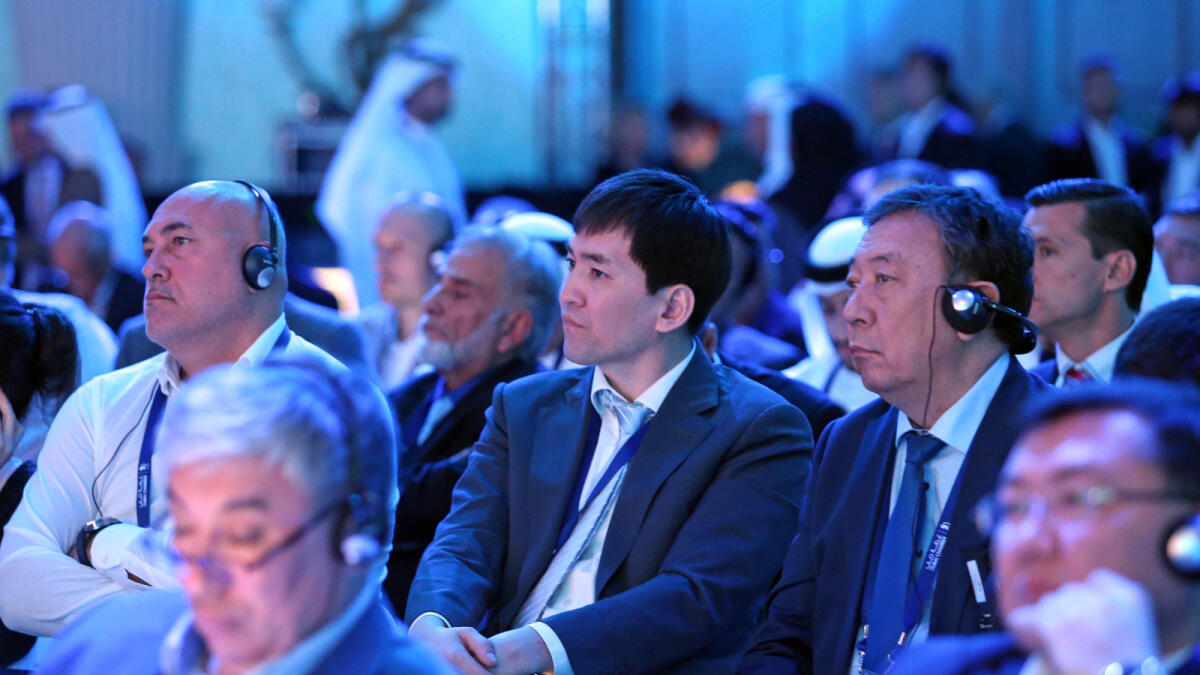 Delegates attend the CIS Global Business Forum organised by the Dubai Chamber of Commerce and Industry in Dubai.