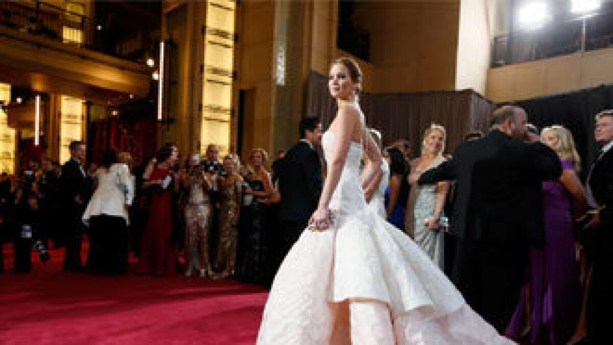Old-school glamour, pale hues on red carpet