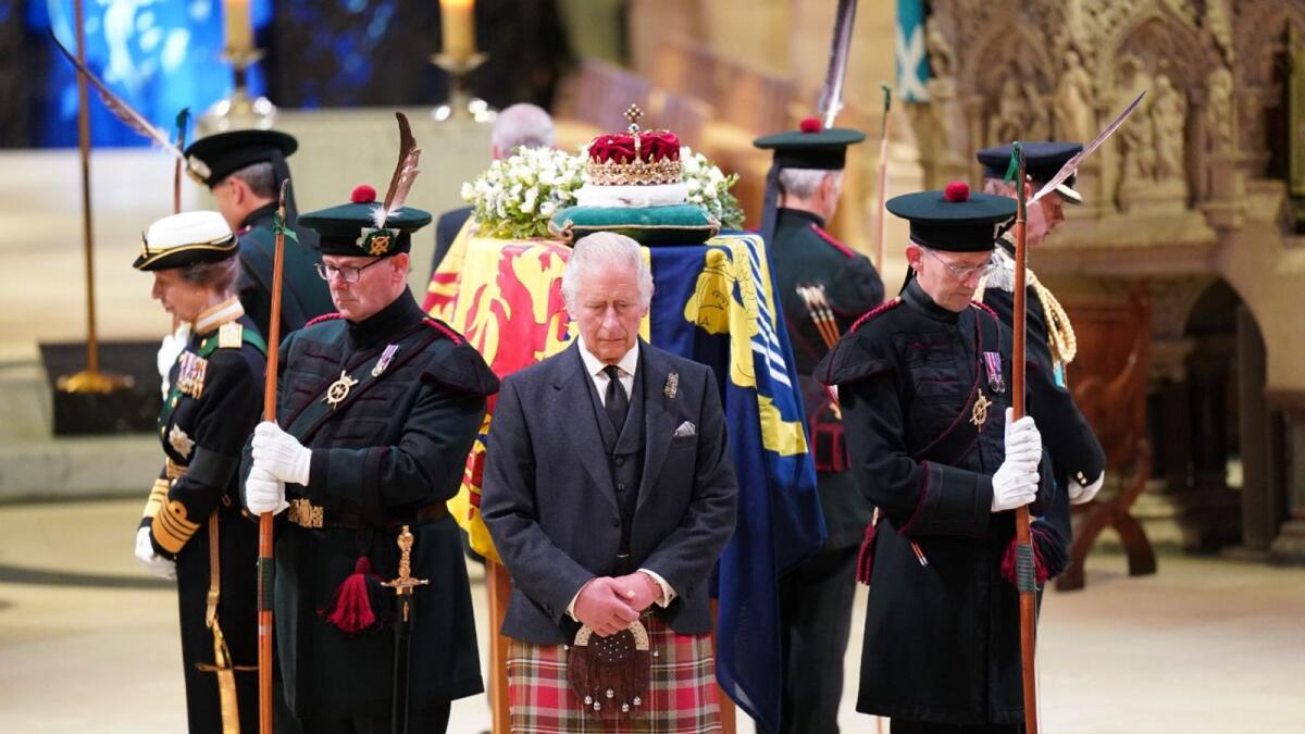 King Charles attends a Service of Prayer and Reflection for the Life of Queen Elizabeth II at St Giles' Cathedral, Edinburgh. — Courtesy: Twitter