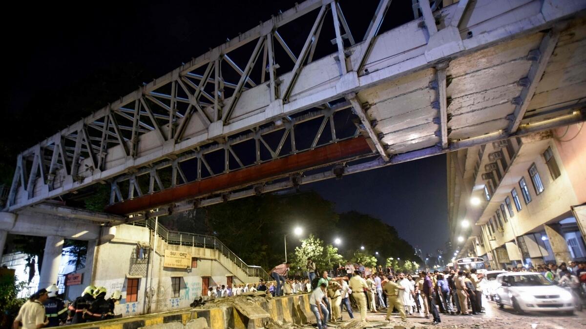 Six dead, 36 hurt in Mumbai footbridge collapse