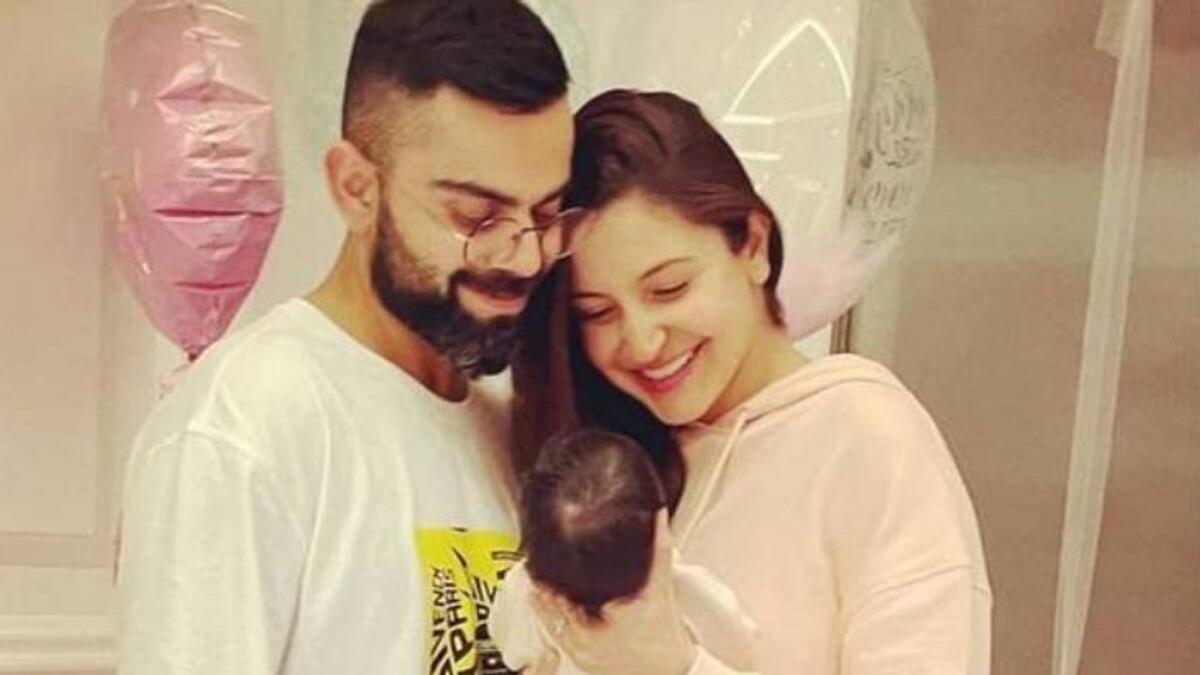 Indian captain Virat Kohli and his wife Anushka Sharma with their baby girl. (Instagram)