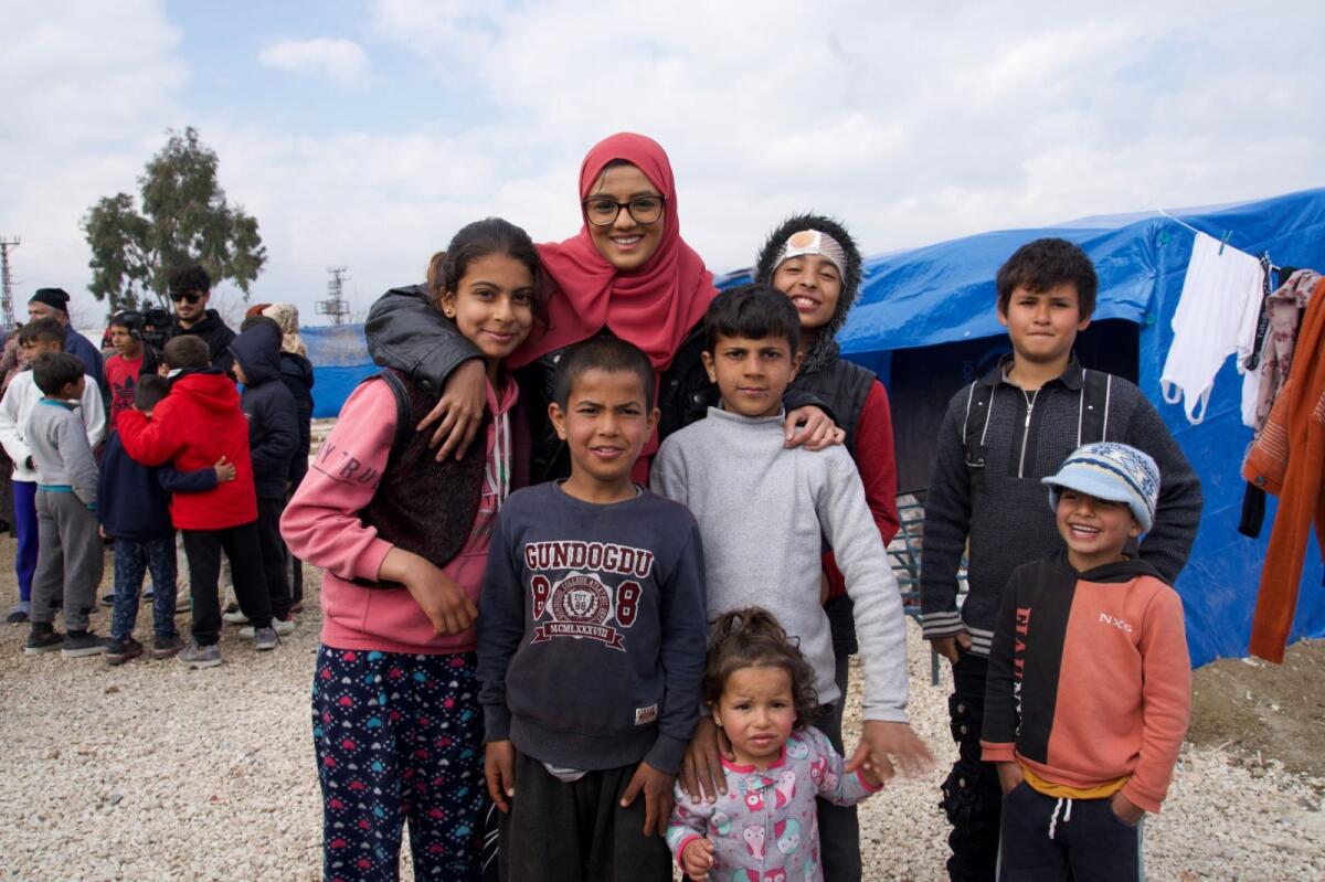 Saima Khan volunteering in Turkey, Photos: Supplied