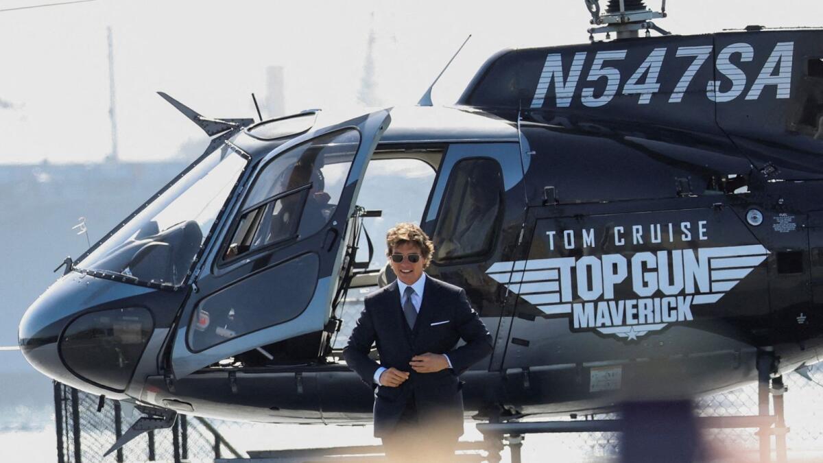 Tom Cruise arrives at the global premiere for the film Top Gun: Maverick on the USS Midway Museum in San Diego, California, U.S., May 4, 2022. Photo: Reuters