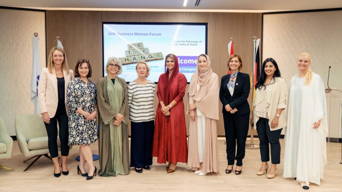Hafsa Al Ulama, UAE Ambassador to Germany, and other women participants at the AHK Business Women Forum. Photo: Supplied